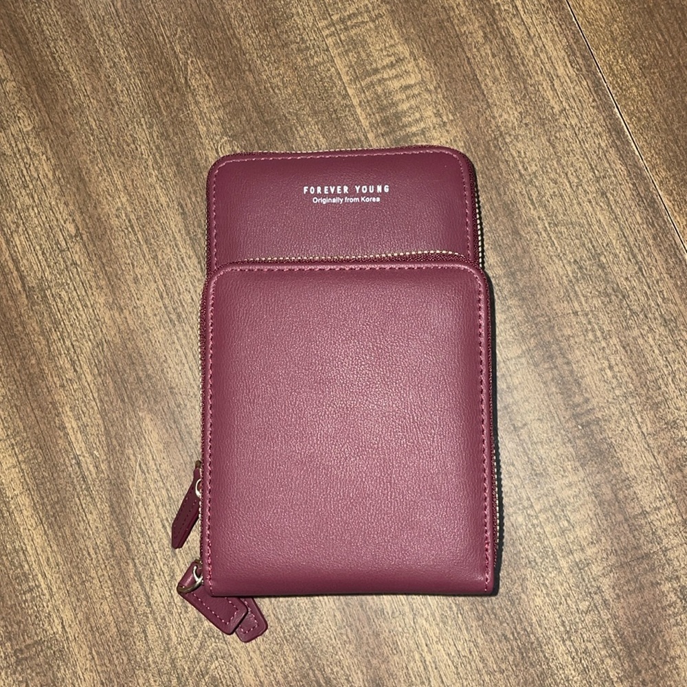 Forever Young Originally From Korea Black Small Cellphone Card Wallet Bag